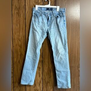 Hollister Men's Slim Jeans in Light Blue